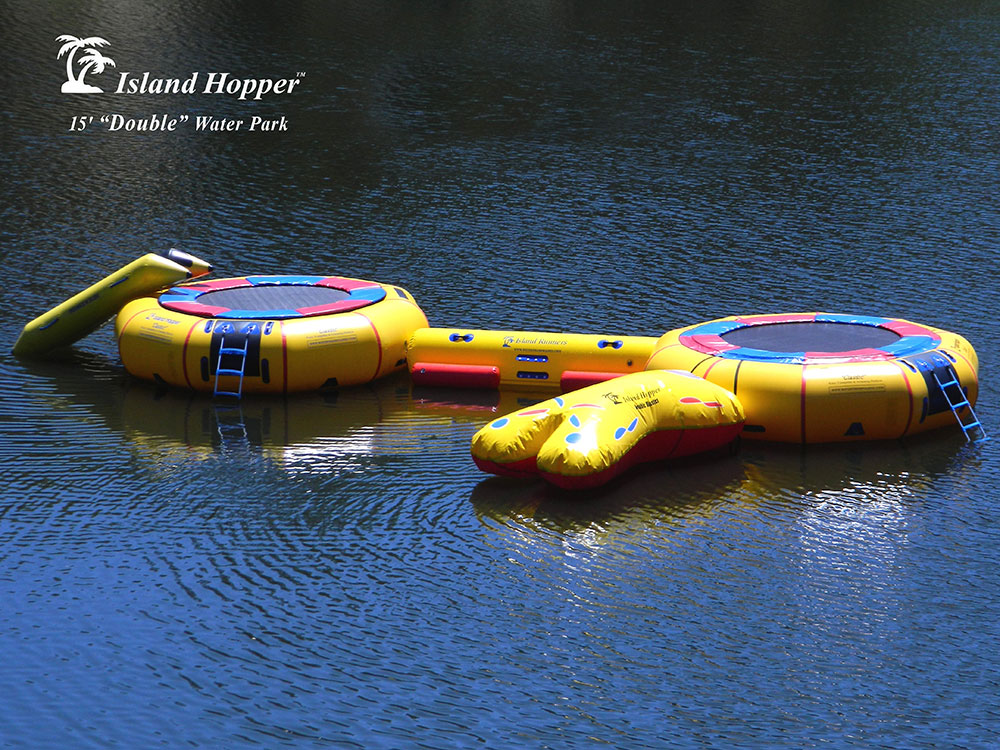 Island Hopper 15 Classic Water Trampoline Yellow