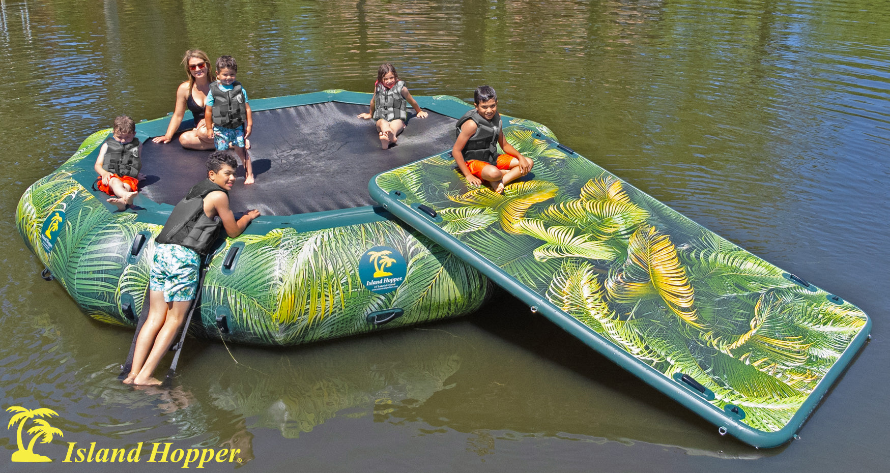 Island Hopper 15’ Lakeside Water Bouncer Graphics Series