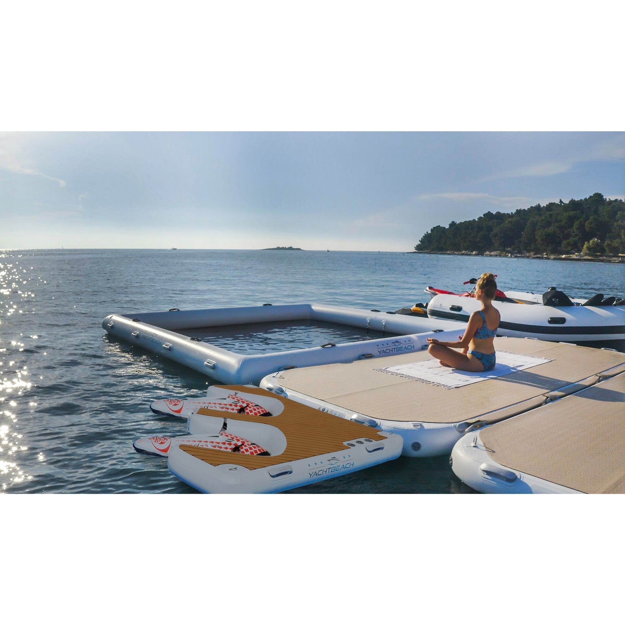 Yachtbeach 2.05 Multi Dock & Lounger Teak Double 6'8"