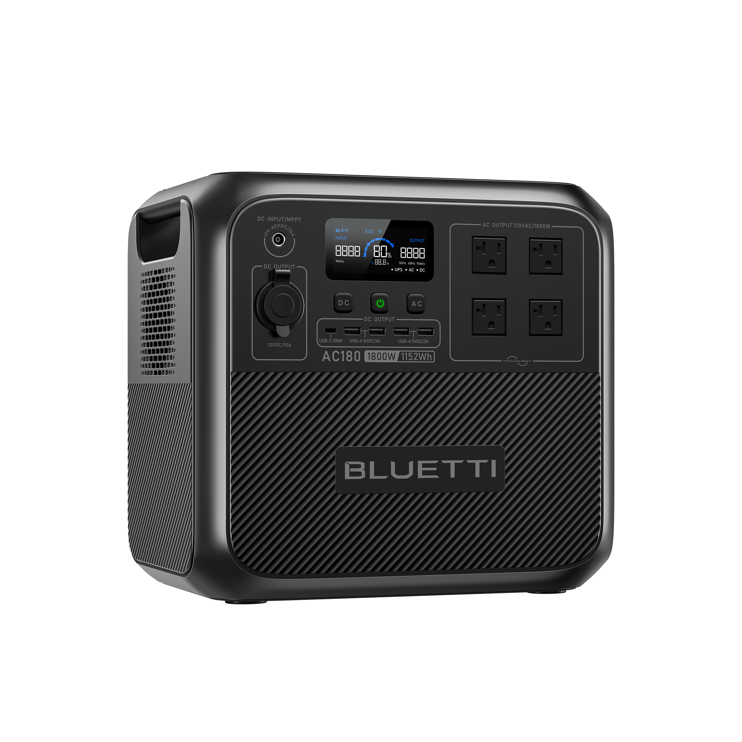 BLUETTI AC180 Solar Generator | 1,800W 1,152Wh