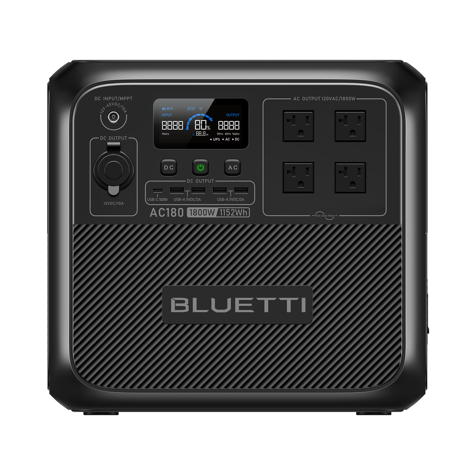 BLUETTI AC180 Solar Generator | 1,800W 1,152Wh