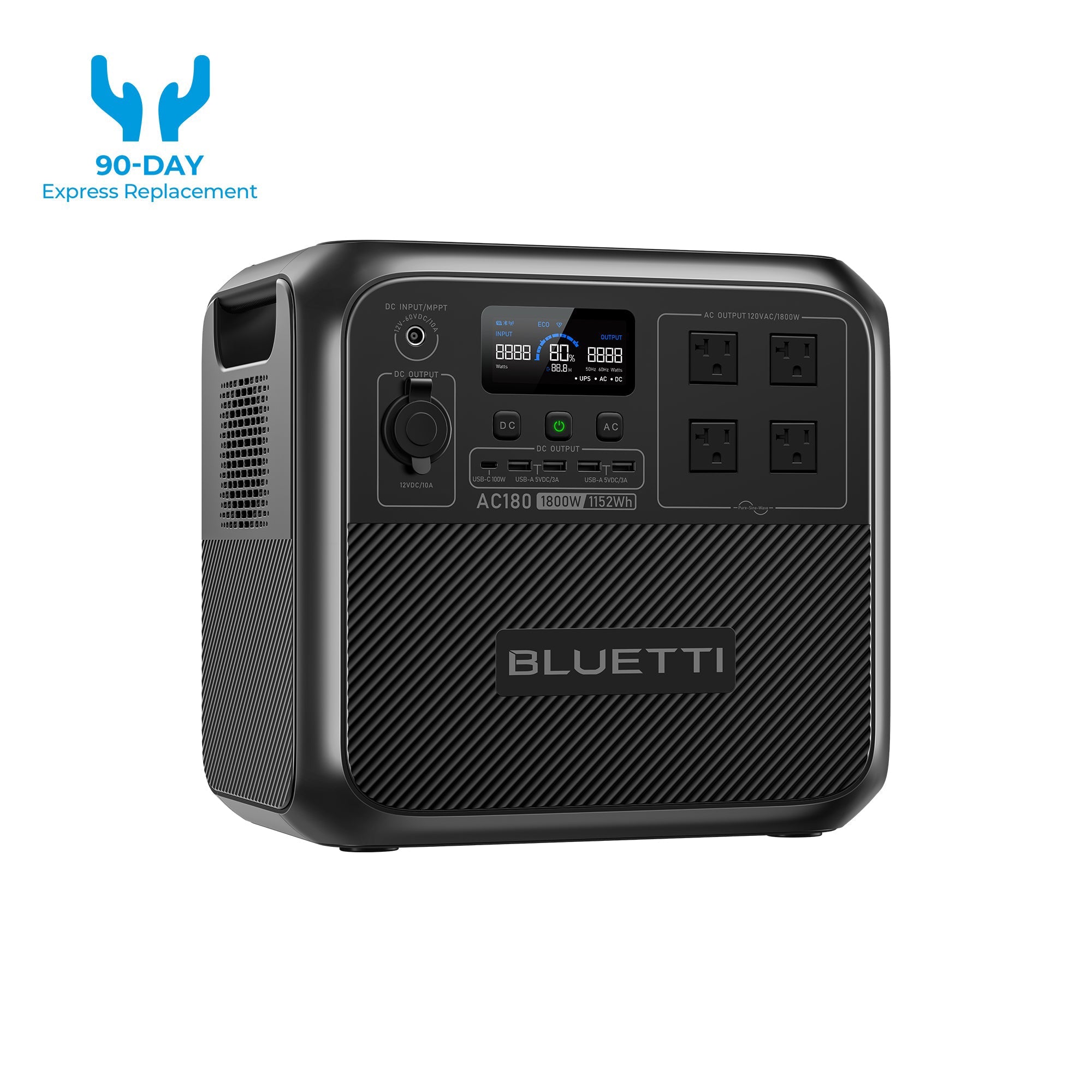 BLUETTI AC180 Solar Generator | 1,800W 1,152Wh