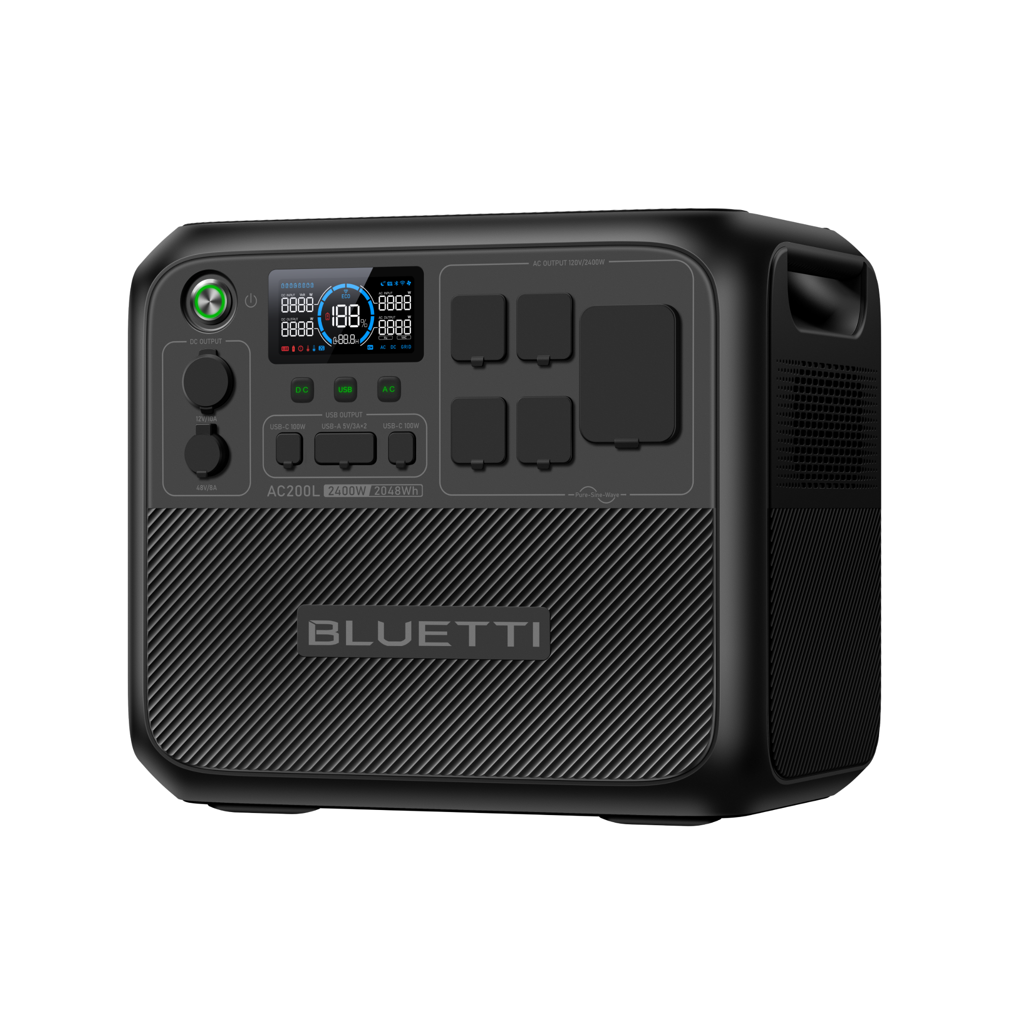 BLUETTI AC200L Solar Generator | 2,400W 2,048Wh