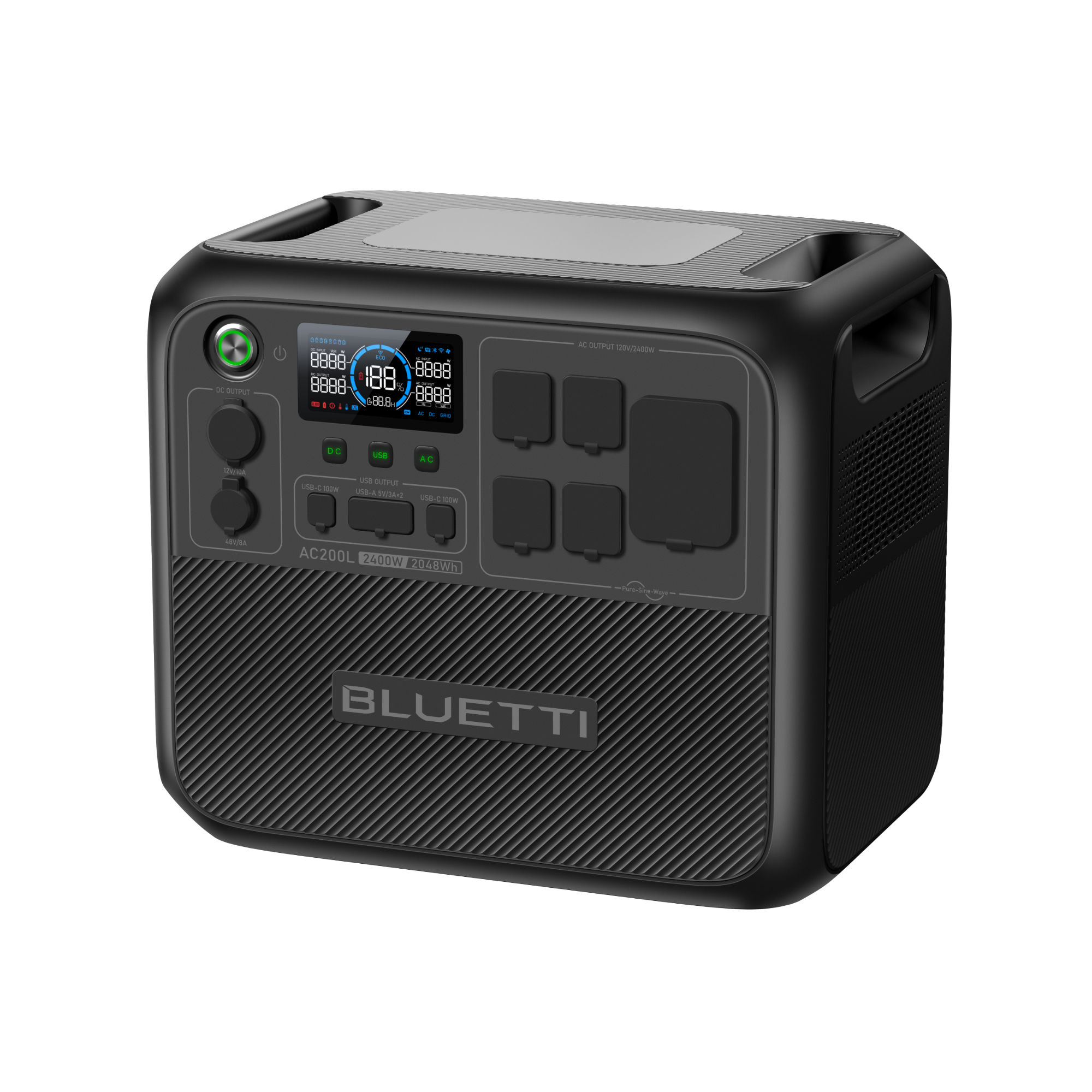 BLUETTI AC200L Solar Generator | 2,400W 2,048Wh