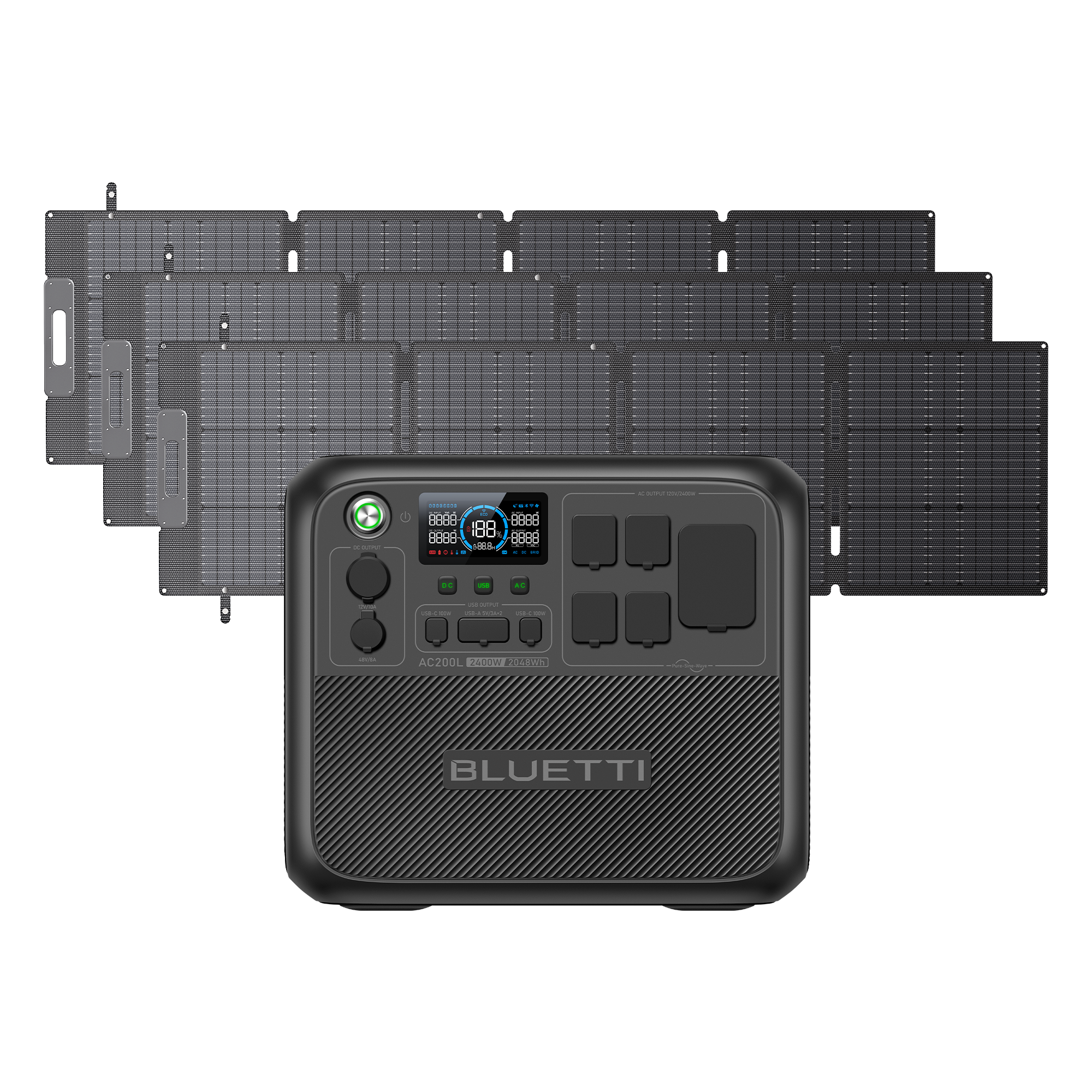 BLUETTI AC200L Solar Generator | 2,400W 2,048Wh
