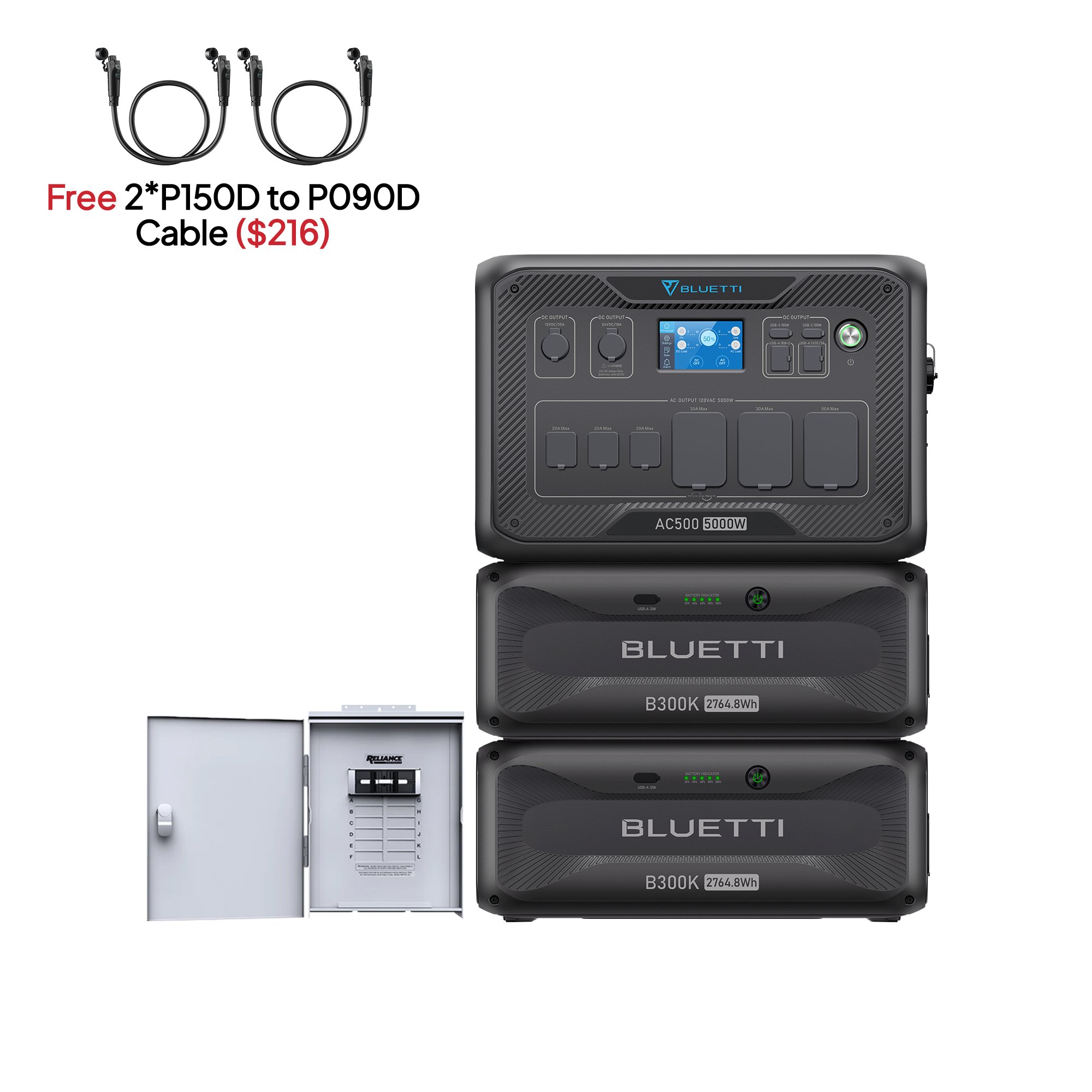 BLUETTI AC500+2*B300K | Solar Generator