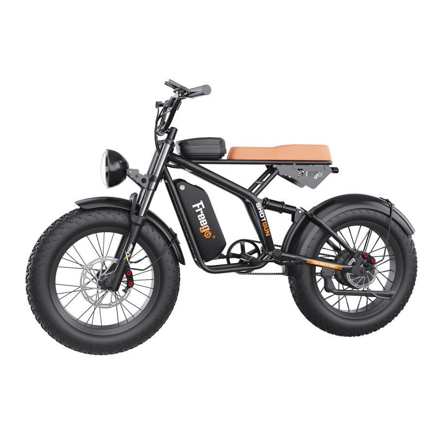 Freego F1 Fat Tires Off Road Black Electric Bike Removable Battery,Max Speed:31miles/h, Range;25mi -31mi /h,F1