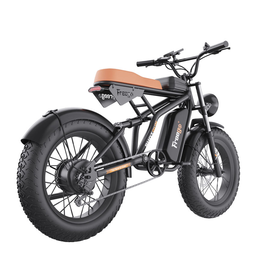 Freego F1 Pro Fat Tires Off Road Electric Bike 7 Speed Gears,Speed: 34miles/h,Range: 38mi -43mi,F1-Pro.