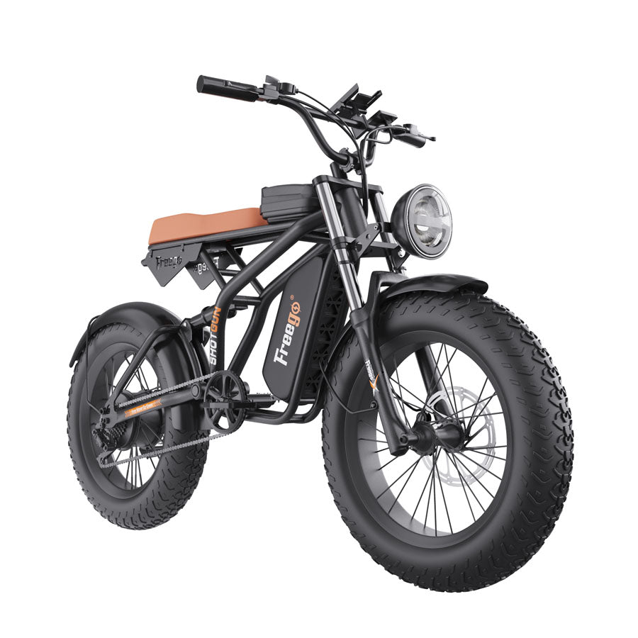 Freego F1 Pro Fat Tires Off Road Electric Bike 7 Speed Gears,Speed: 34miles/h,Range: 38mi -43mi,F1-Pro.