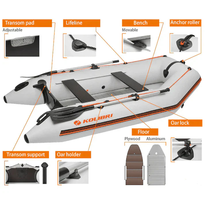 Kolibri Marine 10'10" Inflatable Boat KM-330D