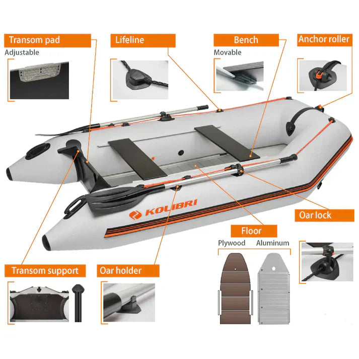 Kolibri Marine 11'10" Inflatable Boat KM-360D