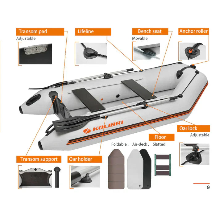 Kolibri Marine 6'7" Inflatable Boat KM-200