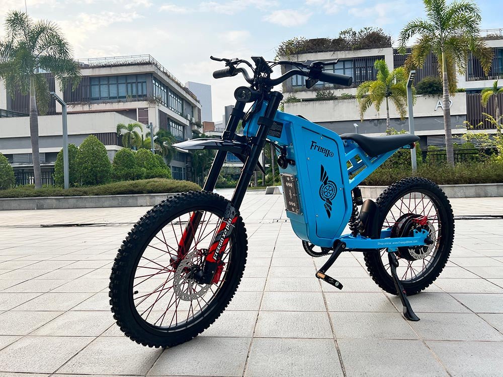 Freego X2 Pro All-Terrain Dirt eBike,Range (km): 37–56 miles,Speed: 50 mph.