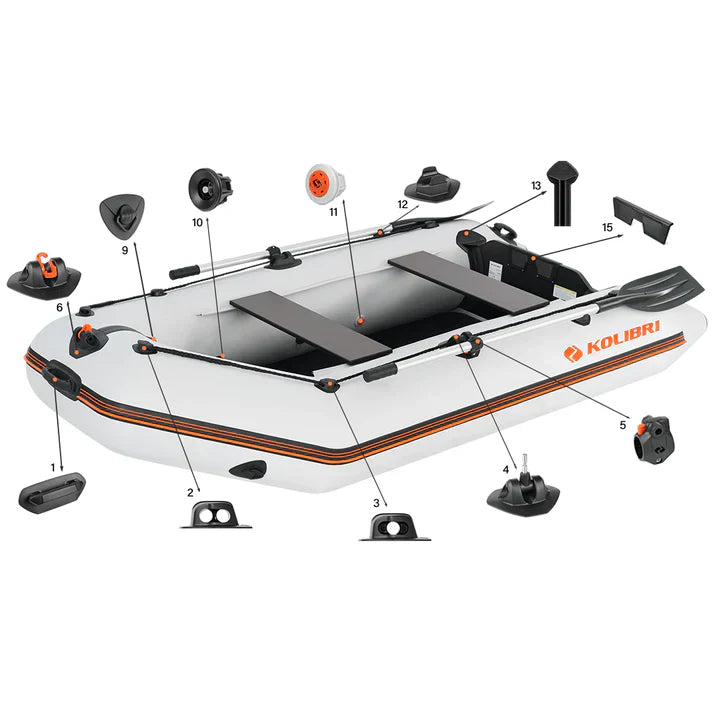 Kolibri Marine 9'2" Inflatable Boat KM-280D