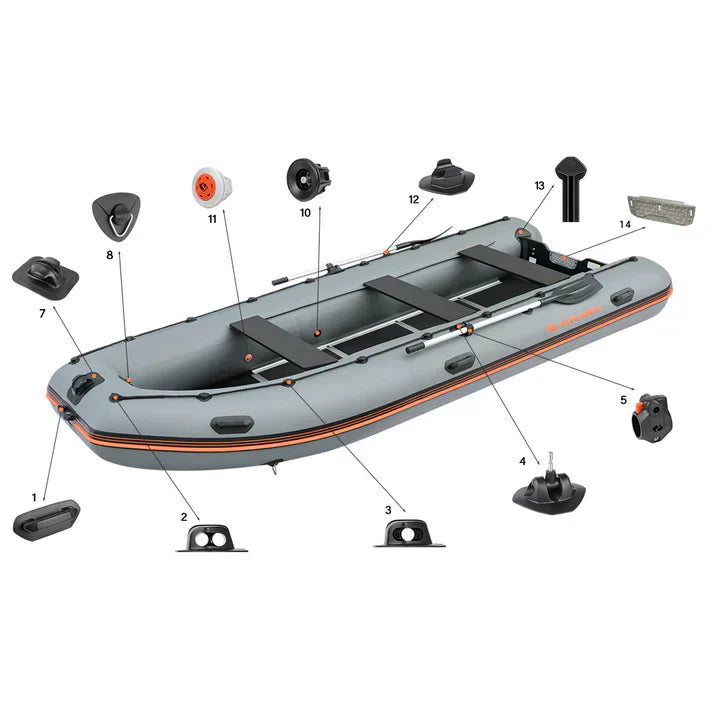 Kolibri Marine 15' Inflatable Boat KM-450DSL