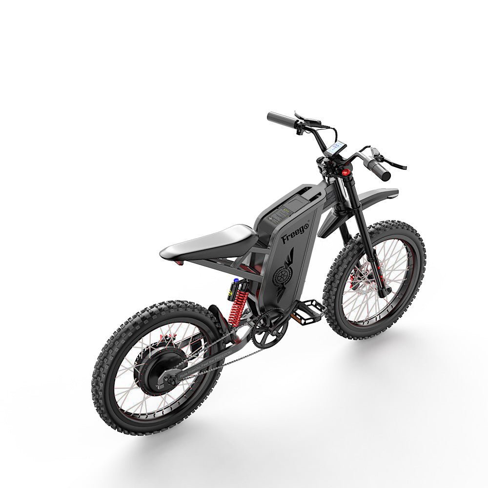 Freego X2 Pro All-Terrain Dirt eBike,Range (km): 37–56 miles,Speed: 50 mph.