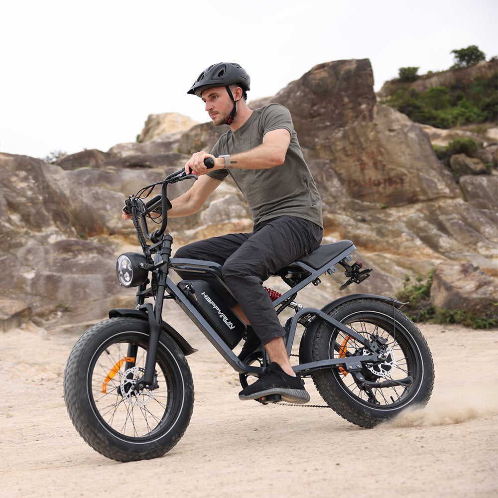 Happyrun Tank G60 Pro 2000W Moped Style Offroad Electric Bike Fat Tire